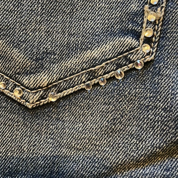 Wallflower Embellished Denim Mini Skirt Size 7 - Picture 3 of 6